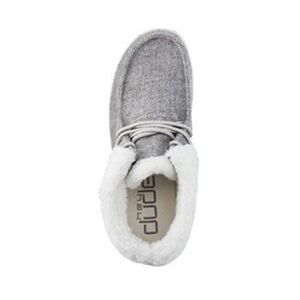 Hey Dude Britt Ankle Fold Casual‎ Bootie Faux Fur Lace-Up Grey Women's 11